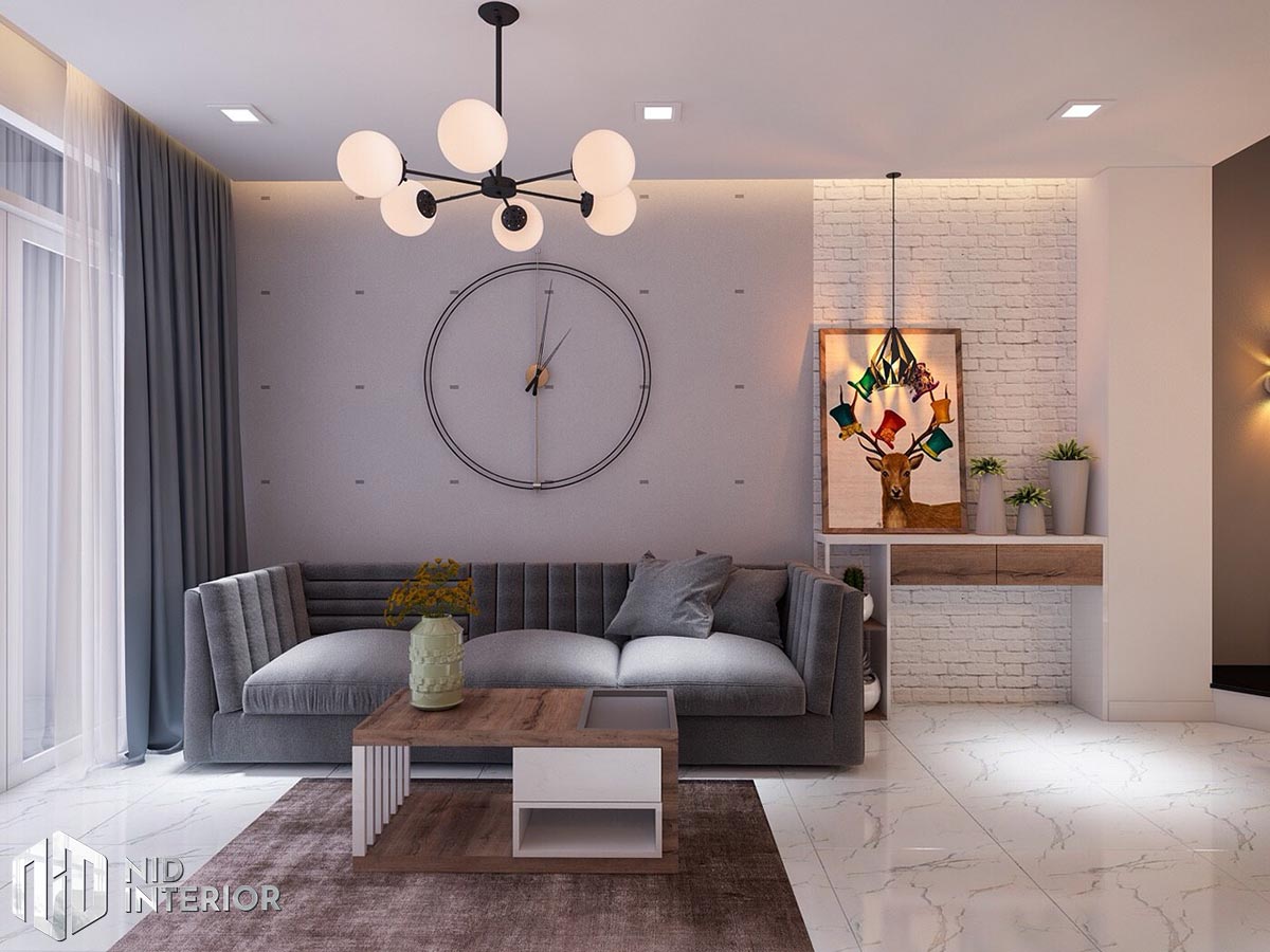 Thiết kế nội thất nhà phố 4mx18m - Sofa