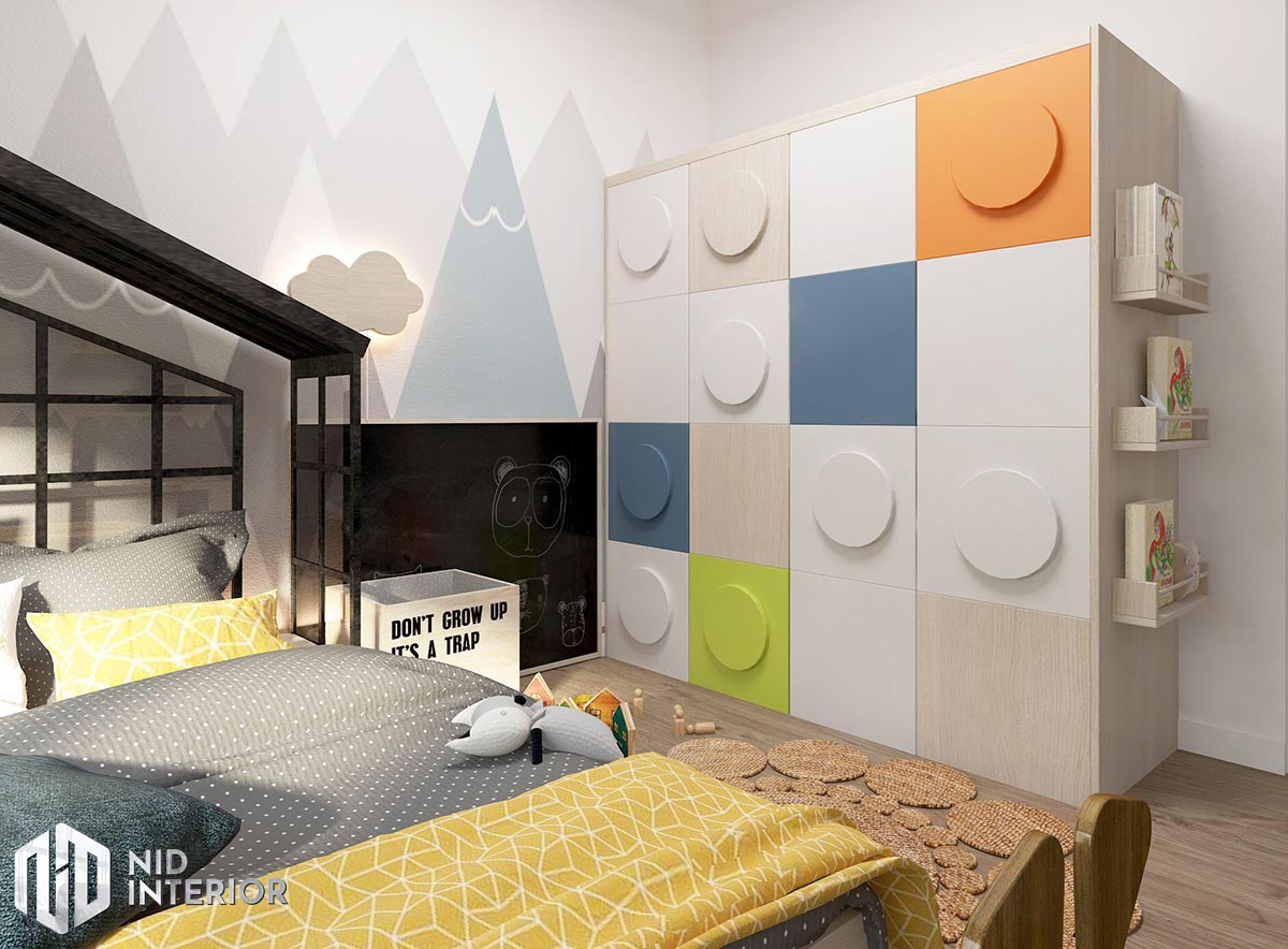 Thiết kế nội thất căn hộ Palm Heights - Phòng ngủ trẻ em