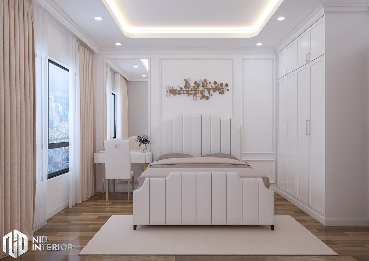Thiết kế nội thất căn hộ Emerald 63m2 - Phòng ngủ master