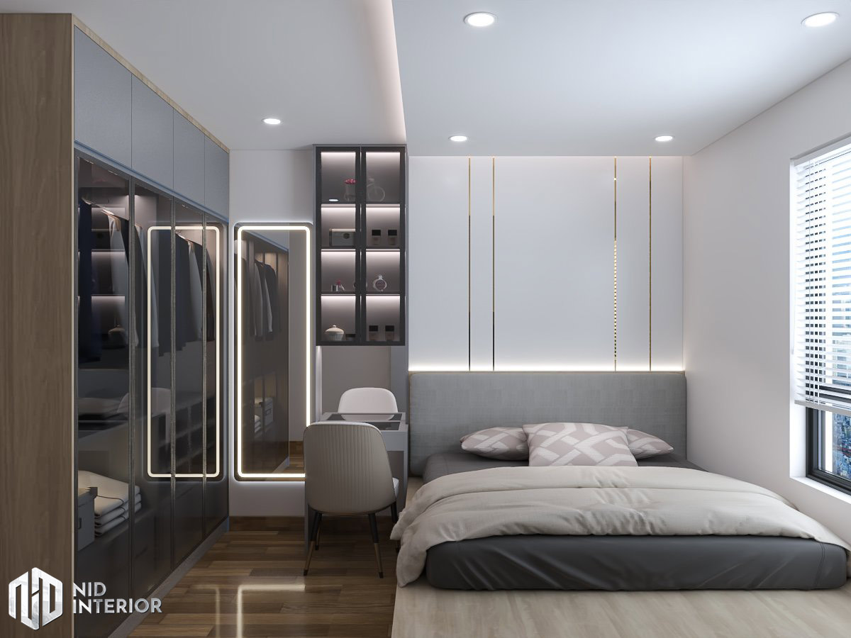 Thiết kế nội thất căn hộ Centum Wealth 68m2 - Phòng ngủ master