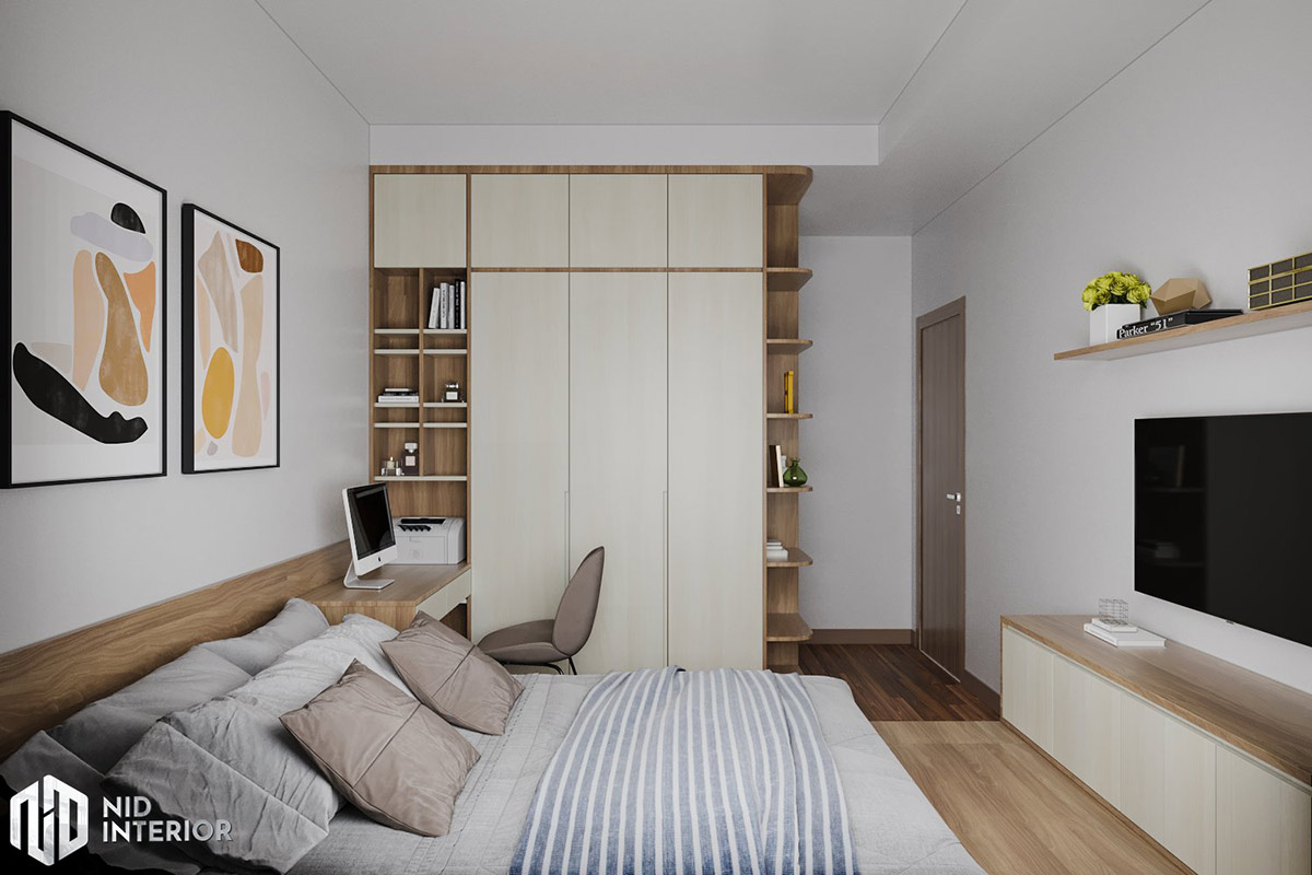 Thiết kế nội thất căn hộ Lavita Charm 2 phòng ngủ - Phòng ngủ Master