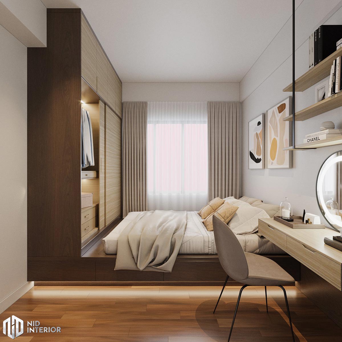 Thiết kế nội thất căn hộ Lovera Vista Bình Chánh - Phòng ngủ
