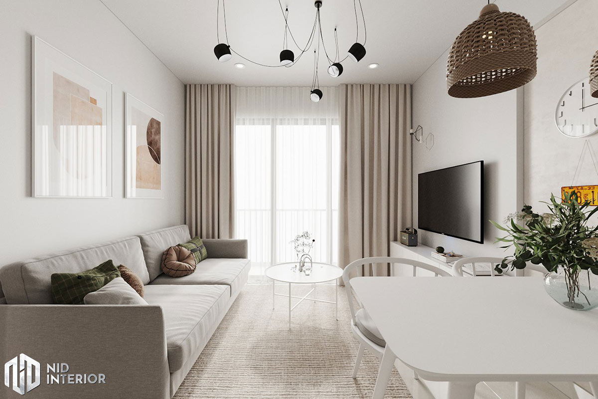 Thiết kế nội thất căn hộ Vinhomes Grand Park - Phòng khách