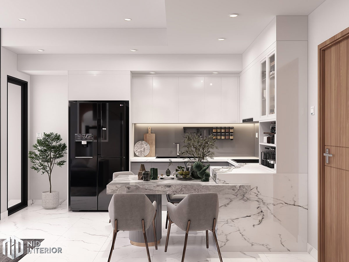 Thiết kế nội thất căn hộ Asiana Capella - Khu bếp