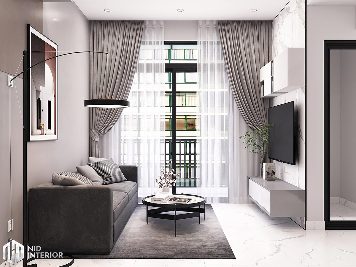 Thiết kế nội thất căn hộ Asiana Capella - Phòng khách