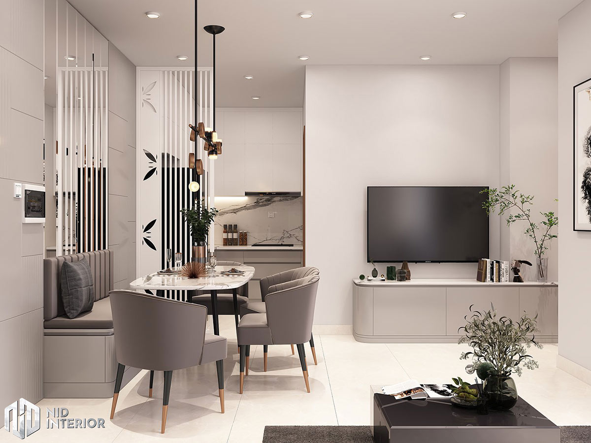 Thiết kế nội thất căn hộ Dream Home 65m2 - Phòng khách