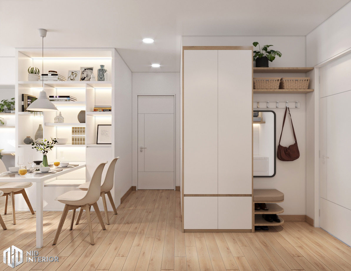 Thiết kế nội thất căn hộ Vinhomes Origami - Tủ giày