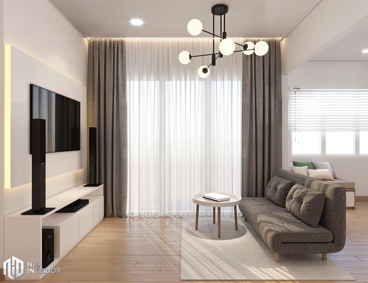 Thiết kế nội thất căn hộ Vinhomes Origami - Phòng khách